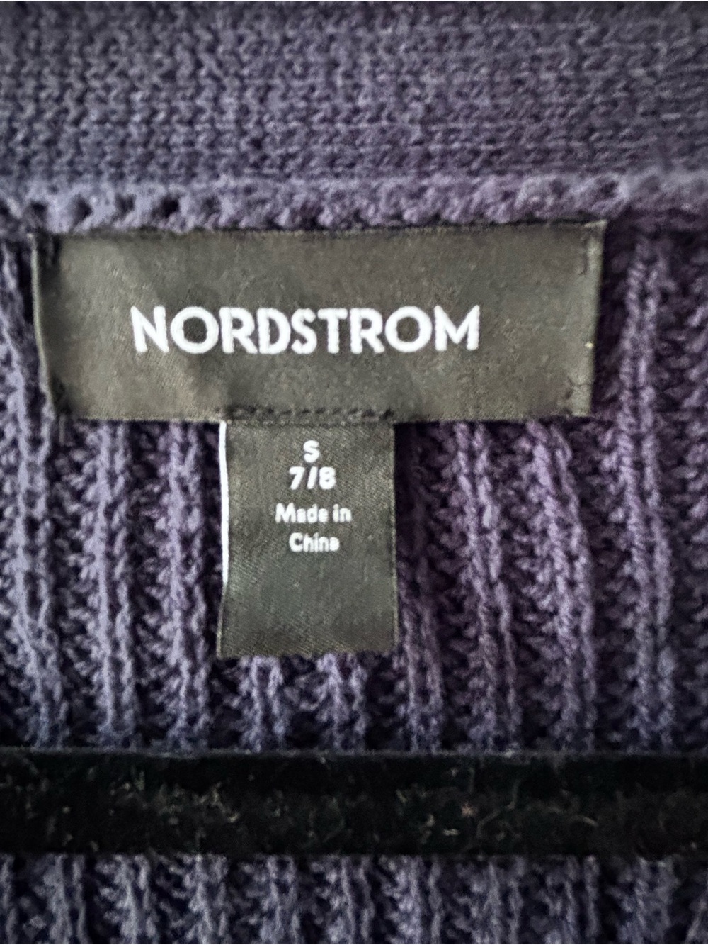 Nordstrom Navy Ribbed Knit V-Neck Slouchy Cardigan Sweater SZ S - Picture 4 of 8